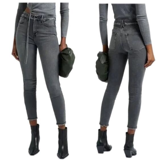 Good American Good Curve Skinny Crop Fringe Detail Size 2 / 26 - Picture 1 of 11